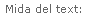 Mida del text